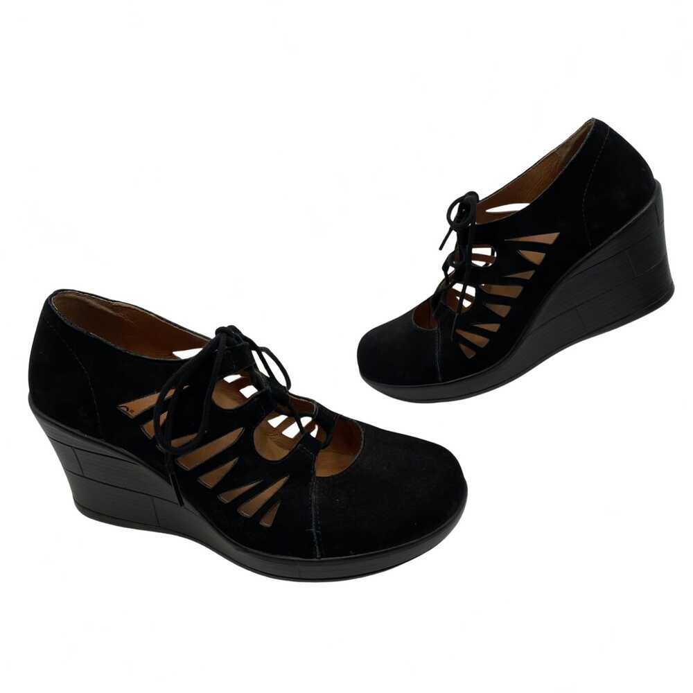 Abeo Black Wedges Lace-Up | Womens 7